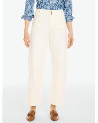 Talbots - Stretch Knit Herringbone Wide Ankle Pants - Lyst