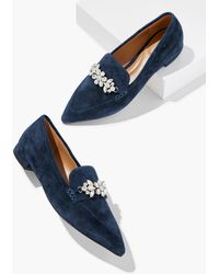 Talbots - Scarlet Rhinestone Pointed Toe Loafers - Lyst