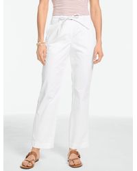Talbots - Poplin Straight Ankle Pants - Lyst