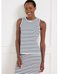 Talbots - Seaside French Terry Stripe Crewneck Sleeveless Tank Top - Lyst