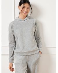 Talbots - Sky Lounge Velour Hoodie - Lyst