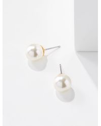 Talbots - Classic Pearl Stud Earrings - Lyst