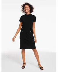 Talbots - Luxe Ponte Short Sleeve Shift Dress - Lyst