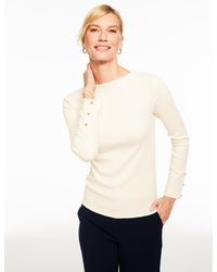 Talbots - Ribbed Funnel Neck Pullover Sweater - Lyst