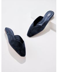 Talbots - Whitley Scallop Suede Mules - Lyst