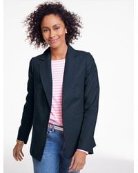 Talbots - Classic Linen Single Button Blazer - Lyst