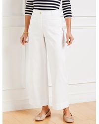 Talbots - Wide Ankle Twill Pants - Lyst