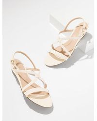 Talbots - Capri Patent Leather Wedge Sandals - Lyst