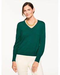 Talbots - Merino Wool V-neck Pullover Sweater - Lyst