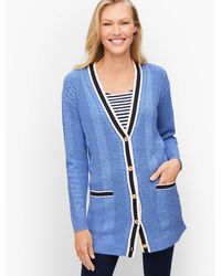 Talbots - Cable Knit Cardigan Sweater - Lyst