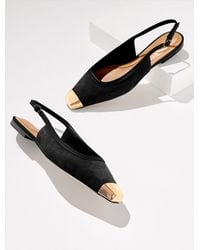 Talbots - Whitley Suede Slingback Flats - Lyst