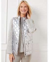 Talbots - Quilted Down Puffer Vest - Lyst