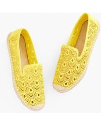 Talbots - Izzy Perforated Scallop Espadrille Flats - Lyst