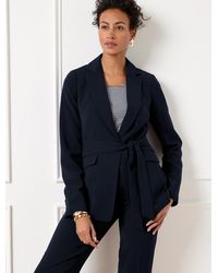 Talbots - Easy Travel Tie Waist Blazer - Lyst