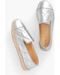Talbots - Izzy Quilted Espadrille Flats - Lyst
