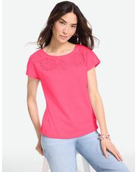 Talbots - Eyelet Seashell T-shirt - Lyst