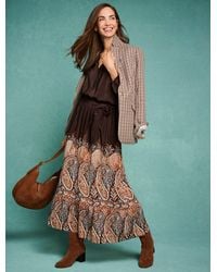 Talbots - Fit & Flare Midi Dress - Lyst