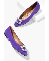 Talbots - Whitley Crystal Suede Flat - Lyst