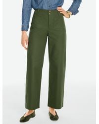 Talbots - Stretch Knit Herringbone Wide Ankle Pants - Lyst