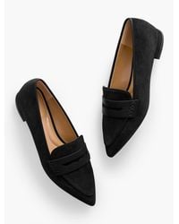 Talbots - Scarlet Pointed Toe Suede Loafers - Lyst