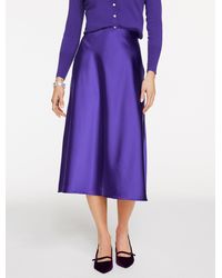 Talbots - Satin Midi Skirt - Lyst