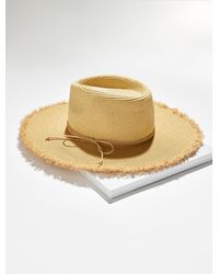 Talbots - Frayed Edge Straw Beach Hat - Lyst