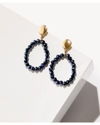 Talbots - Adara Beaded Hoop Earrings - Lyst