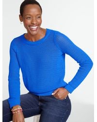 Talbots - Open Stitch Crewneck Sweater - Lyst