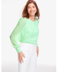 Talbots - Tie-back Crinkle Top - Lyst