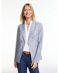 Talbots - Classic Linen Single Button Blazer - Lyst