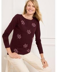 Talbots - Autumn Embellished Crewneck T-shirt - Lyst