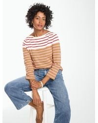 Talbots - Roll Cuff Bateau Neck Top - Lyst