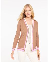 Talbots - Tipped Girlfriend Cardigan Sweater - Lyst