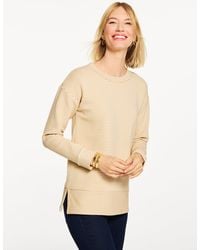Talbots - Ottoman Knit Crewneck Tunic Sweatshirt - Lyst