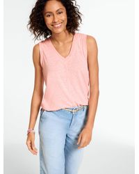 Talbots - V-neck Sleeveless Tank Top - Lyst