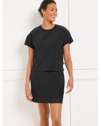 Talbots - Lightweight Woven Stretch Crewneck T-shirt - Lyst