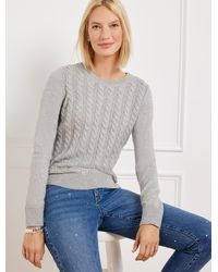 Talbots - Soft Cable Knit Crewneck Sweater - Lyst