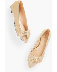 Talbots - Edison Bow Metallic Flats - Lyst