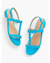 Talbots - Keri Dot Soft Nappa Flat Sandals - Lyst