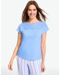 Talbots - Eyelet Seashell T-shirt - Lyst