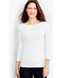 Talbots - Pima Cotton Bateau Neck T-shirt - Lyst
