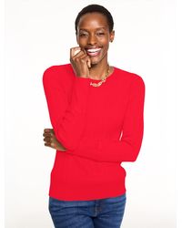 Talbots - Ribbed Pointelle Crewneck Sweater - Lyst