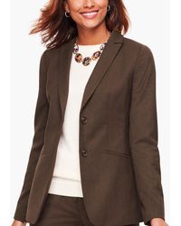 Talbots Italian Luxe Flannel Blazer - Brown