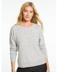Talbots - Embellished Crewneck Sweater - Lyst