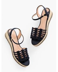 Talbots - Pamela Woven Nappa Wedge Sandals - Lyst