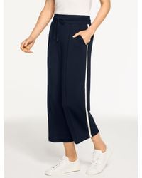 Talbots - Airknit Stretch Wide Crop Side Stripe Pants - Lyst