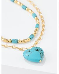 Talbots - Enamel Heart Layer Necklace - Lyst