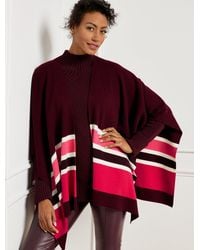 Talbots - Colorblock Knit Ruana - Lyst