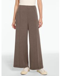Talbots - Airknit Stretch Ribbed High Waist Wide Leg Pants - Lyst
