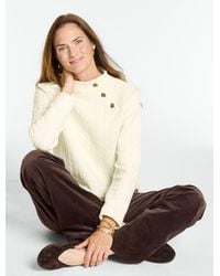 Talbots - Button Shoulder Sweatshirt - Lyst